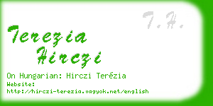 terezia hirczi business card