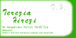 terezia hirczi business card